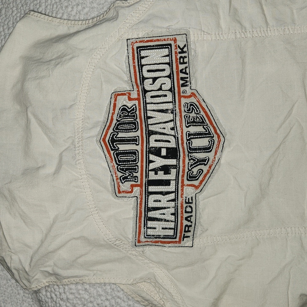 Two Womens Sleeveless Shirts. Both Large. Cream colored 100% Cotton. Grey is S - Picture 4 of 7